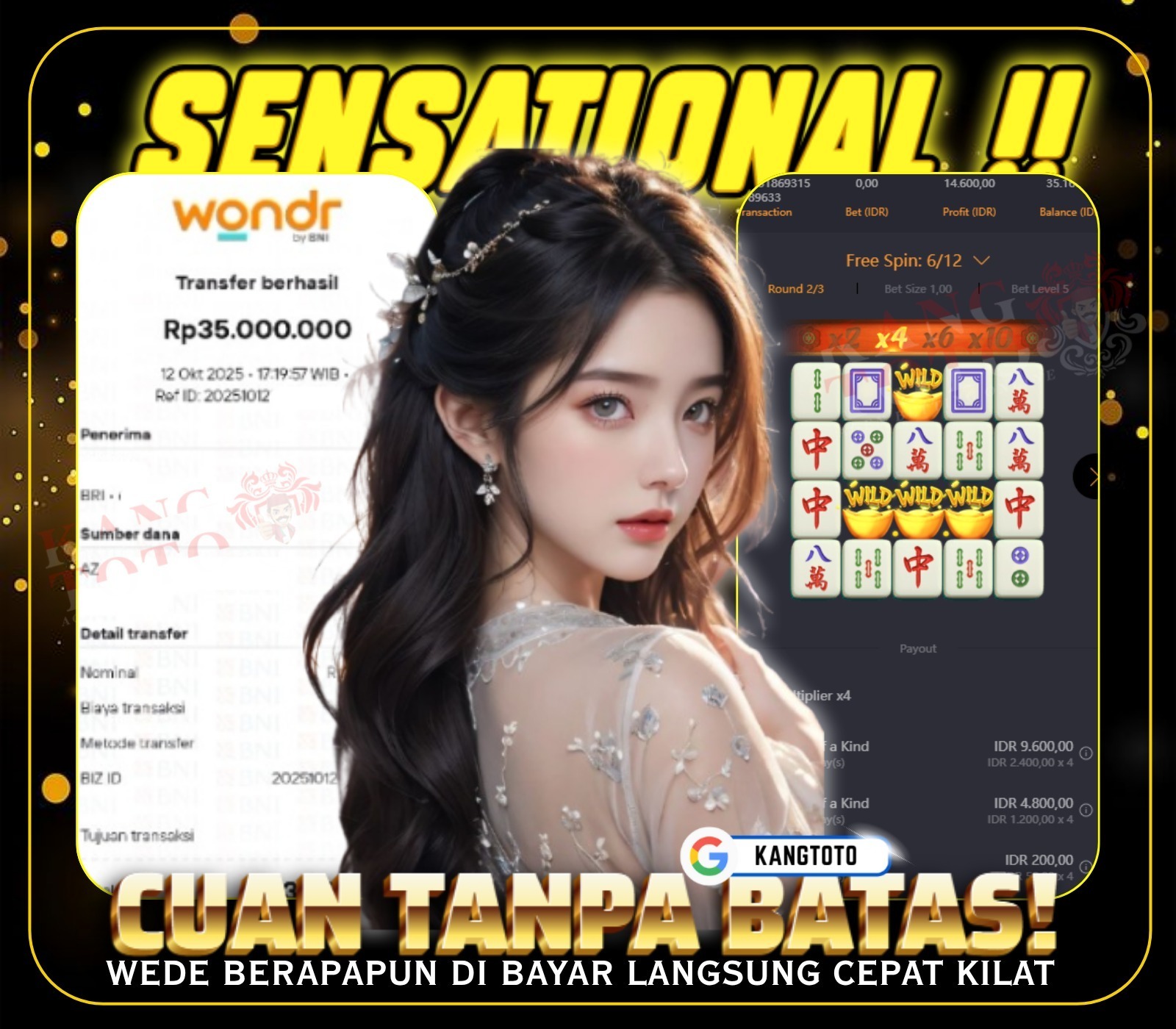 PGSOFT- JACKPOT MAHJONG WAYS2  RP.35.000.00,. LUNAS