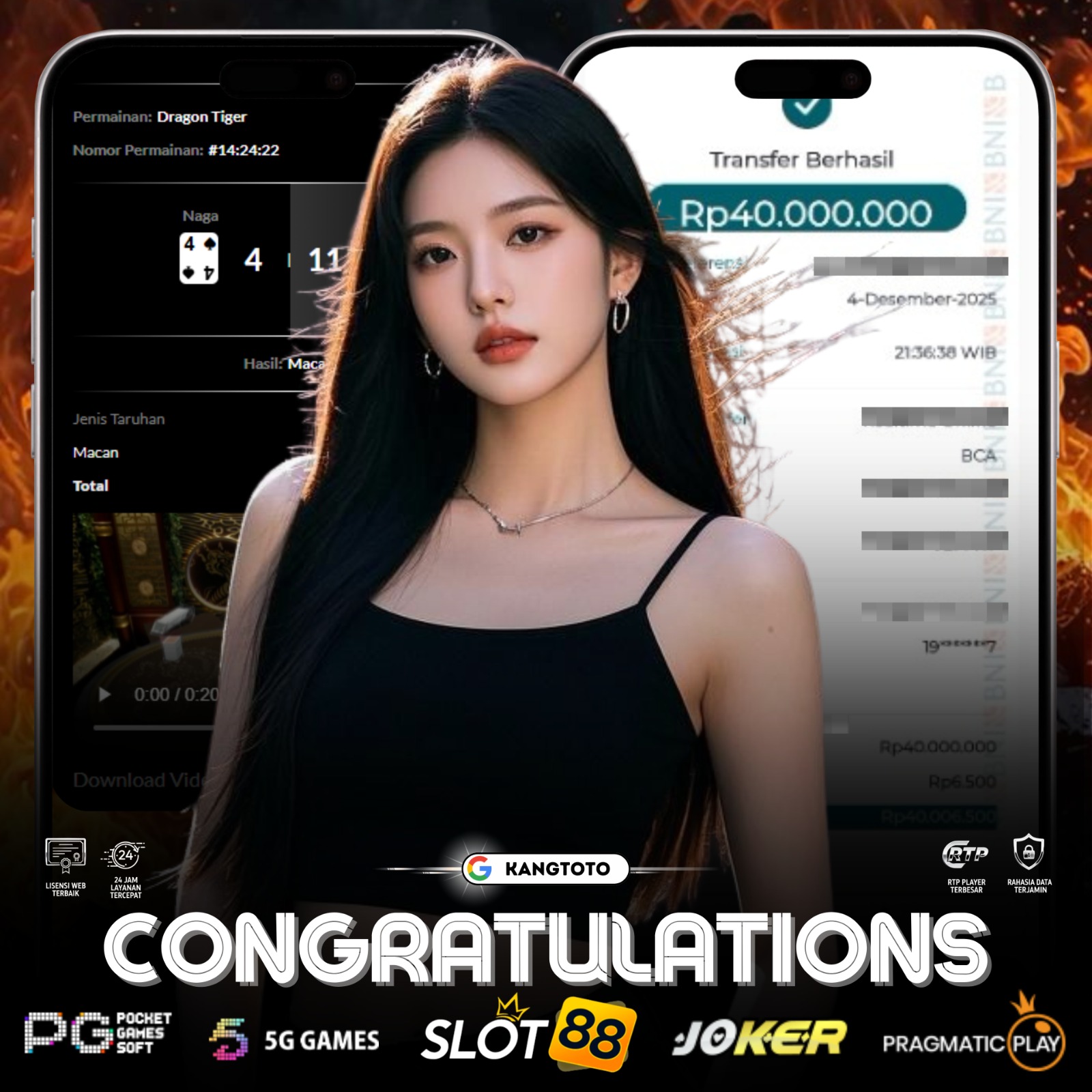 PRAGMATIC PLAY - JACKPOT LIVE CASINO DRAGON TIGER RP 40.000.000 LUNAS