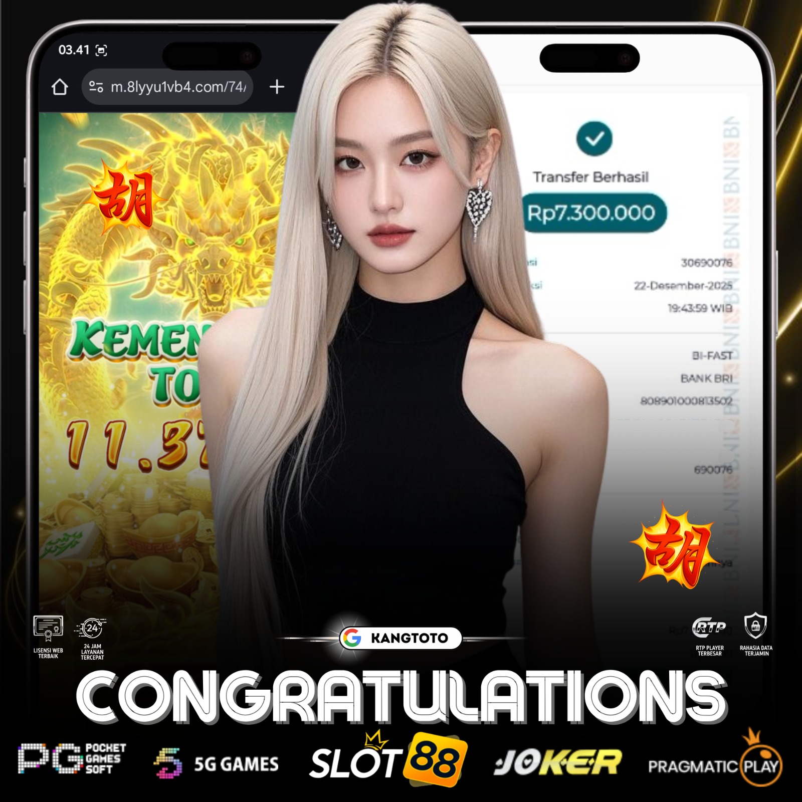 PG SOFT - JACKPOT MAHJONG WAYS 1 RP. 7,300,000 LUNAS