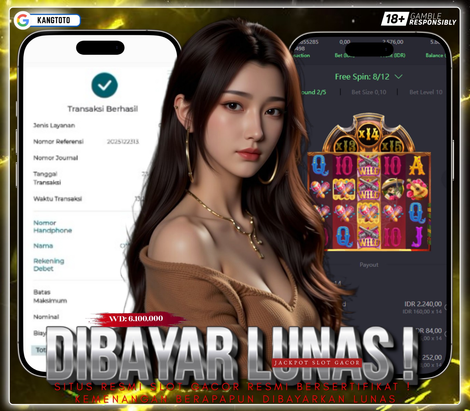 PG SOFT - JACKPOT WILD BANDITO Rp. 6,100,000 LUNAS