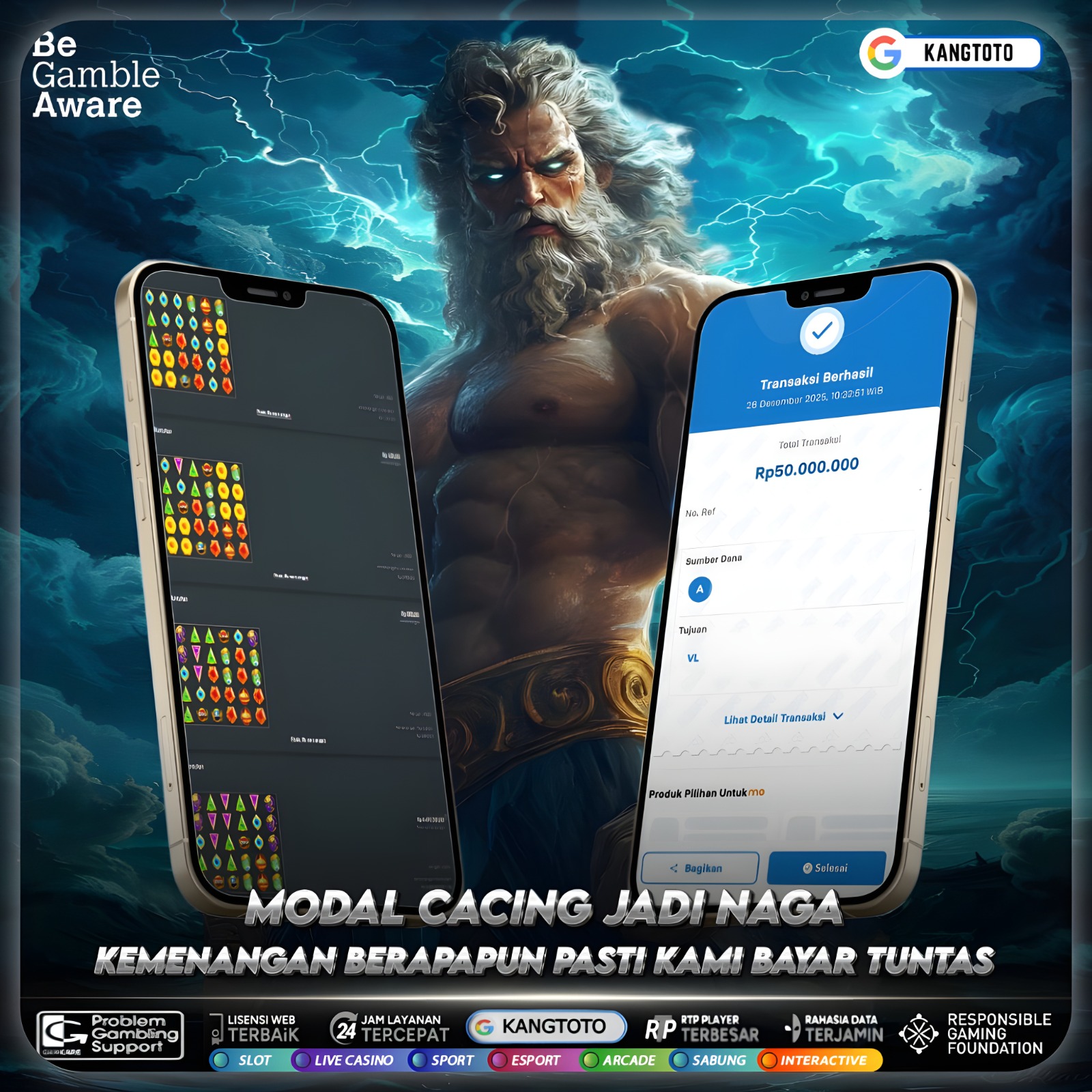 PRAGMATIC PLAY - JACKPOT GATES OF OLYMPUS Rp50.000.000 LUNAS