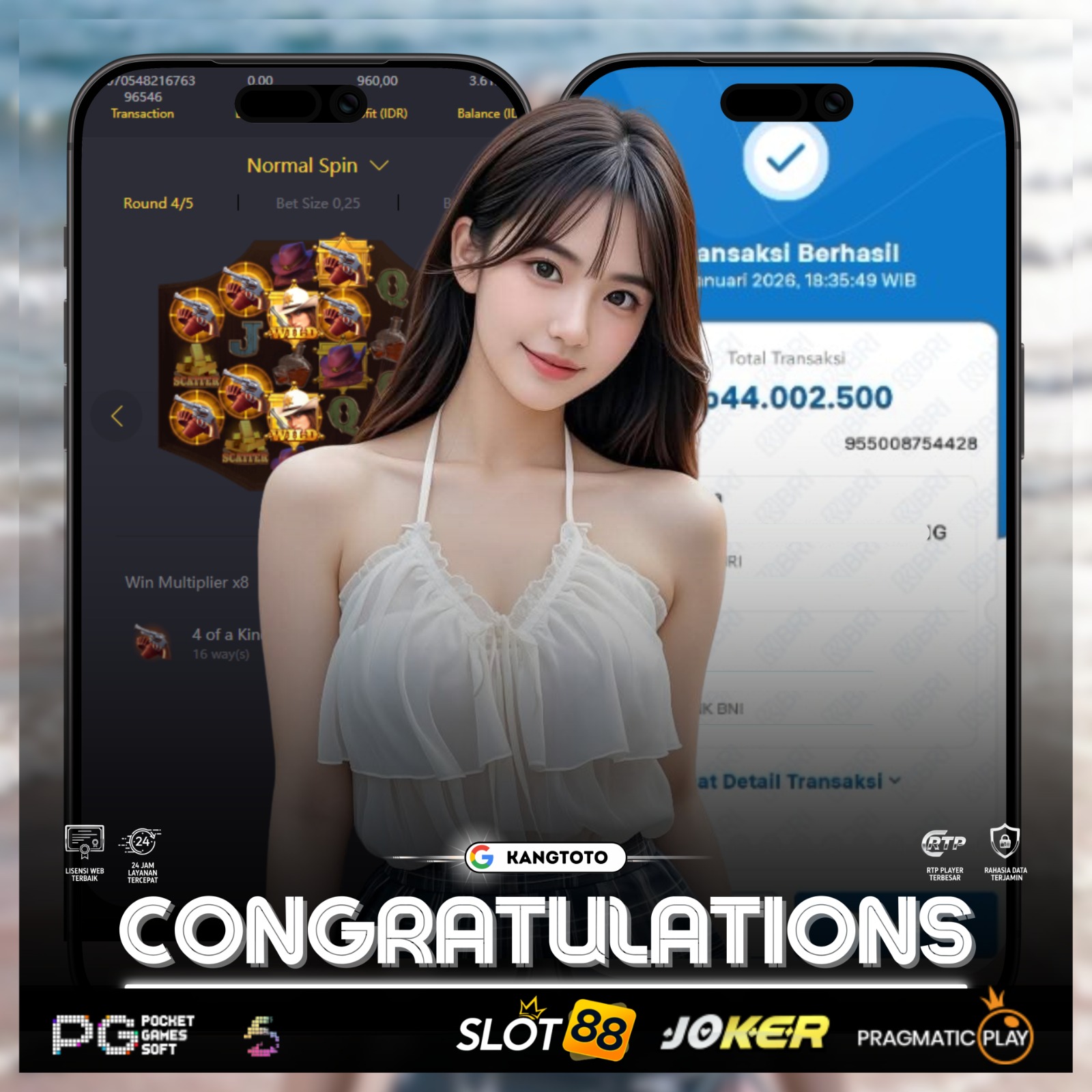 PG SOFT - JACKPOT WILD BOUNTY SHOWDOWN Rp44.002.500 LUNAS