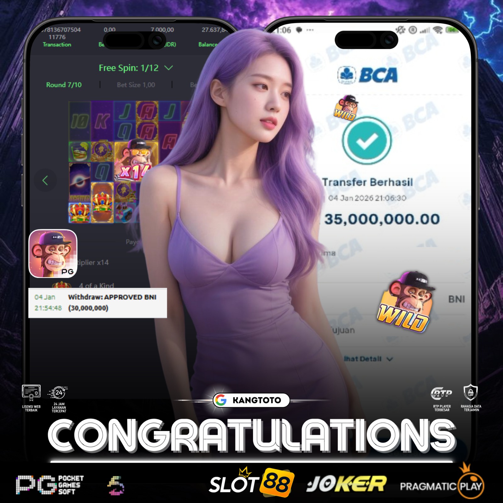 PG SOFT - JACKPOT WILD APE #3258 Rp35.000.000 LUNAS