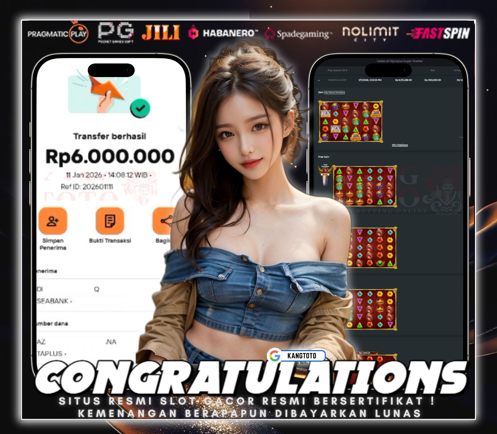 PRAGMATIC PLAY - JACKPOT GATES OF OLYMPUS SUPER SCATTER Rp6.000.000 LUNAS