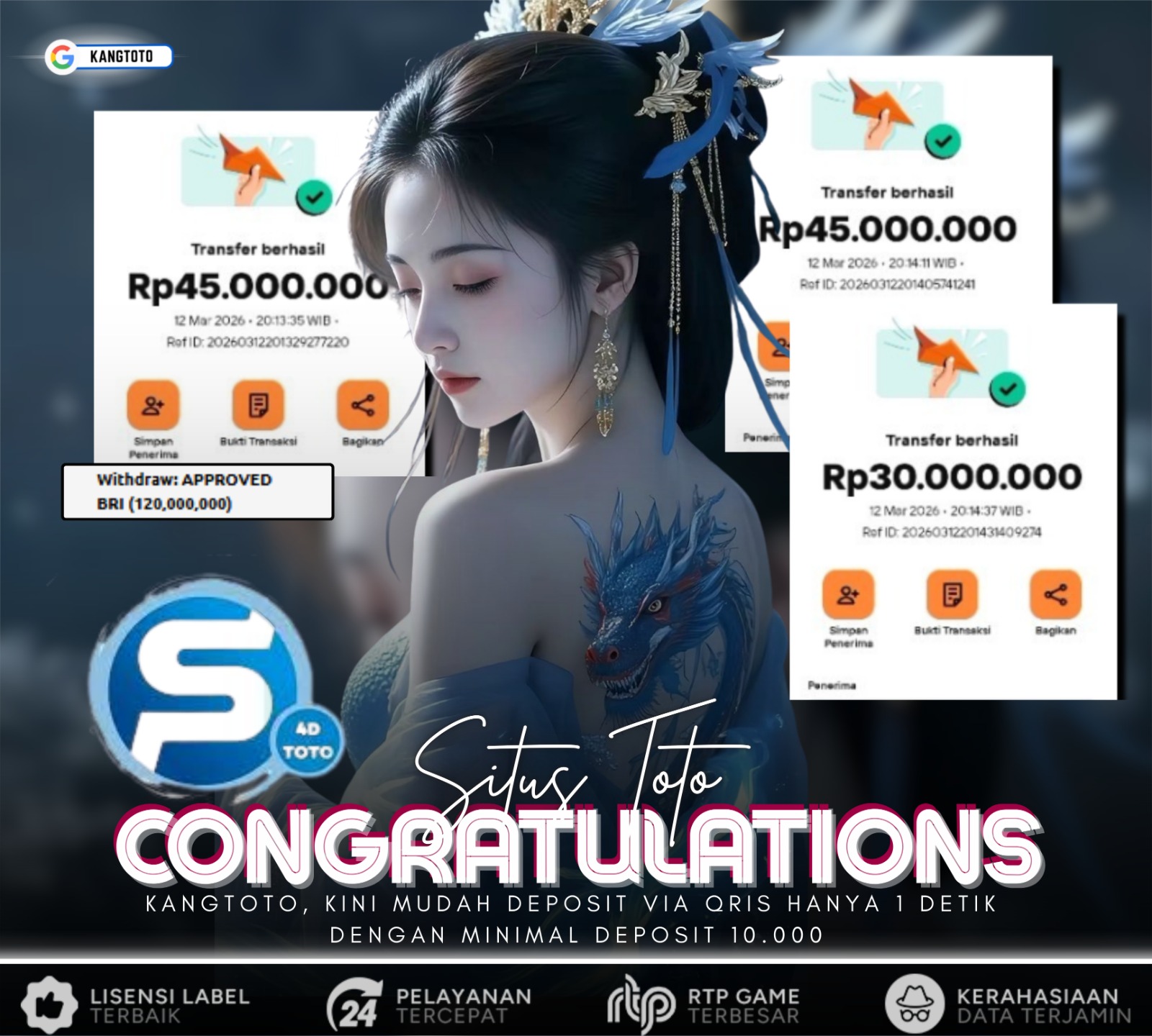 TOGEL JACKPOT PASARAN TOGEL SINGAPORE Rp120.000.000 LUNAS