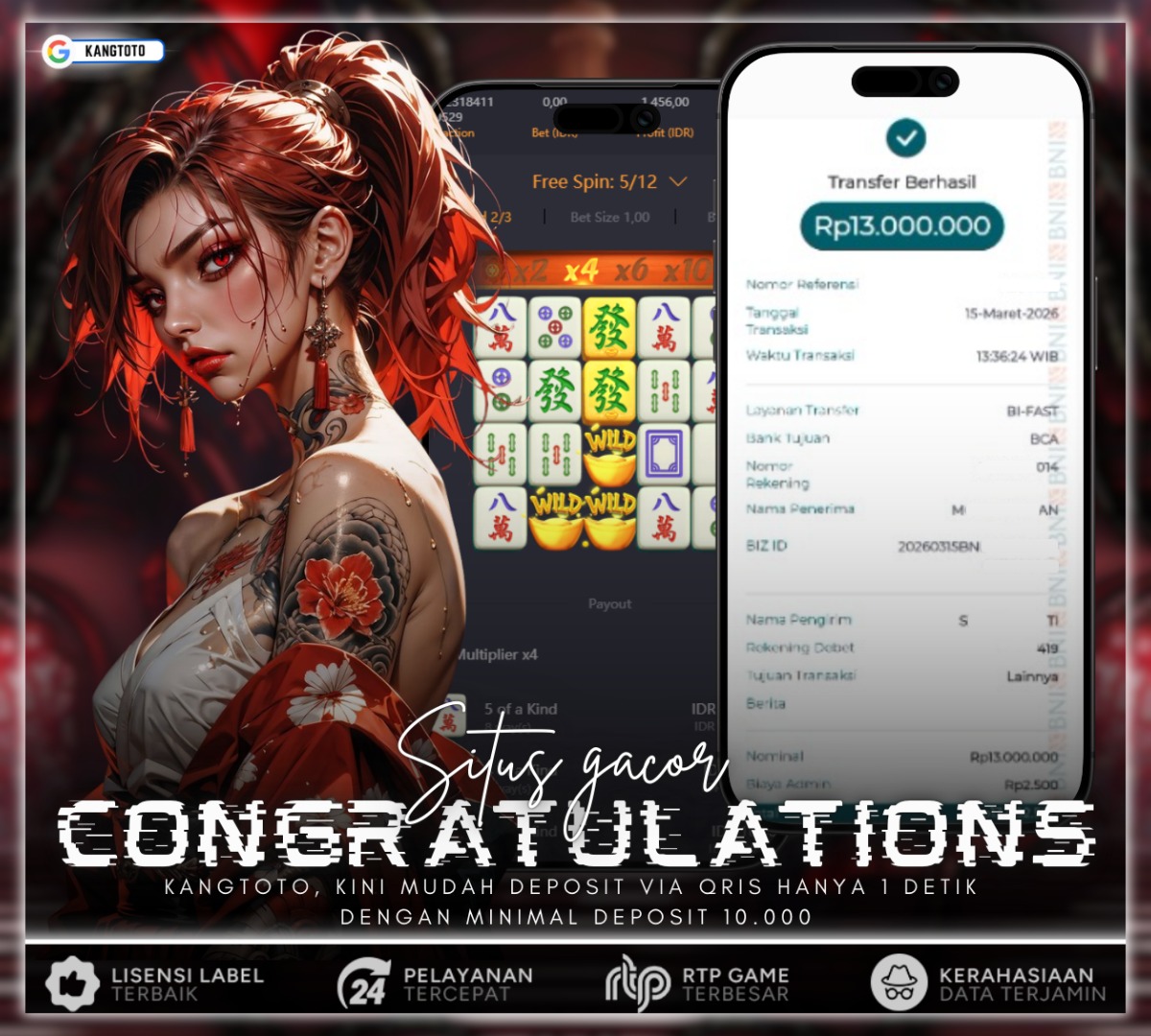 PG SOFT - JACKPOT MAHJONG WAYS Rp13.000.000 LUNAS