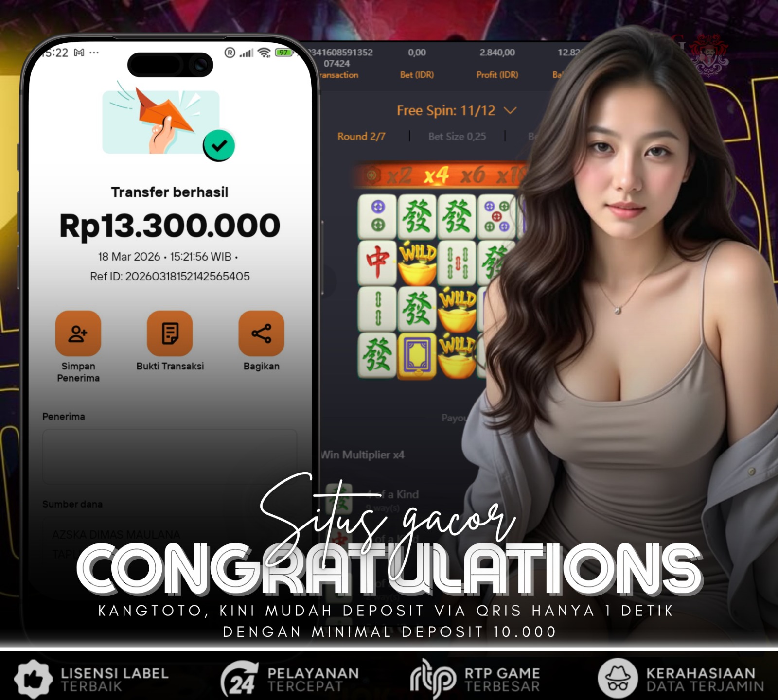 PG SOFT - JACKPOT MAHJONG WAYS 2 Rp13.300.000 LUNAS