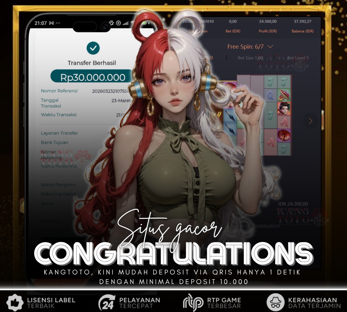 PG SOFT - JACKPOT GEISHA'S REVENGE Ro30.000.000 LUNAS