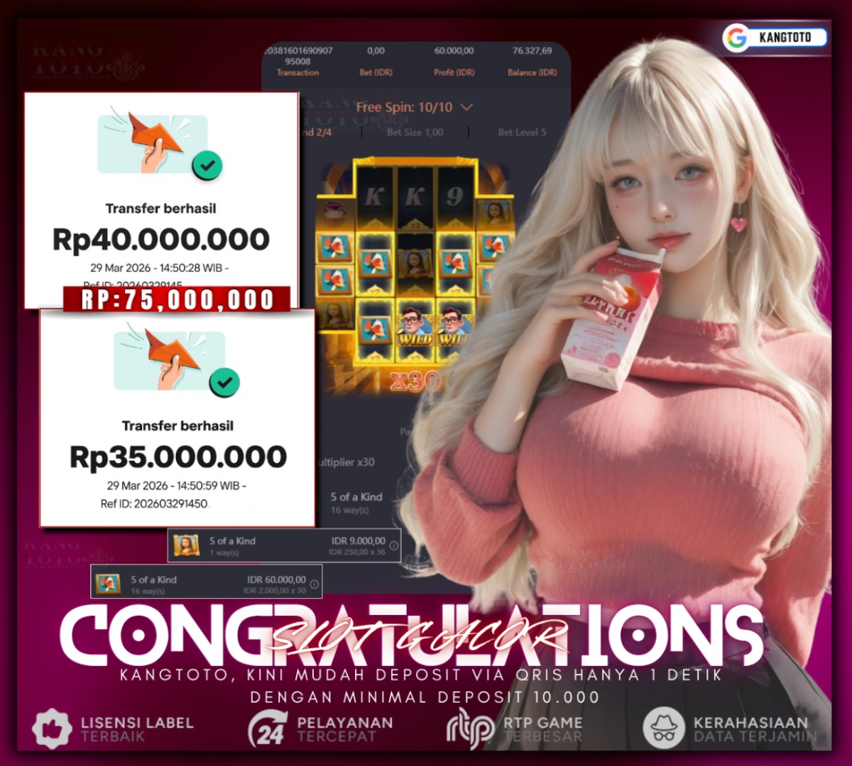 PG SOFT - JACKPOT MUSEUM MYSTERY Rp75.000.000 LUNAS